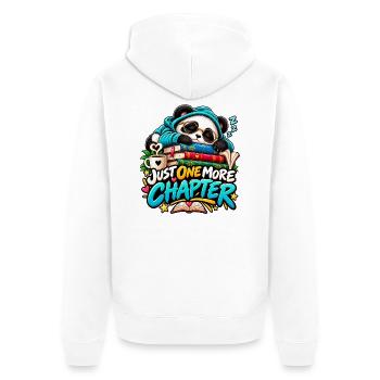 Sleepy Panda und ergänzendes Kapitel - Unisex Premium Bio Zip Hoodie - Weiß - Hinten - Thijin (182cm)