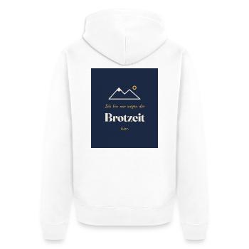 Wandern - Unisex Premium Bio Zip Hoodie - Weiß - Hinten - Thijin (182cm)