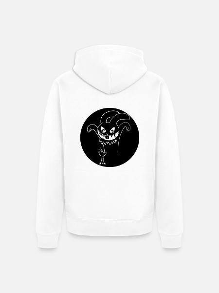 Halloween Rabbit - Unisex Premium Organic Zip Hoodie - white