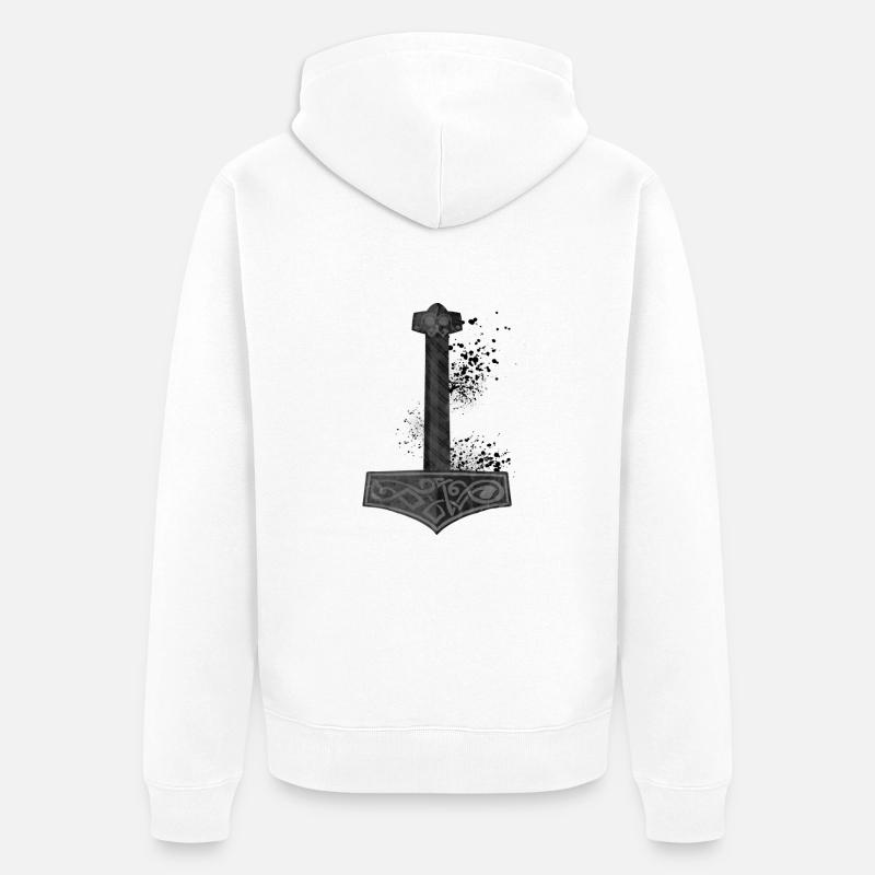 marteauthor - Veste à capuche bio Premium Unisexe - blanc