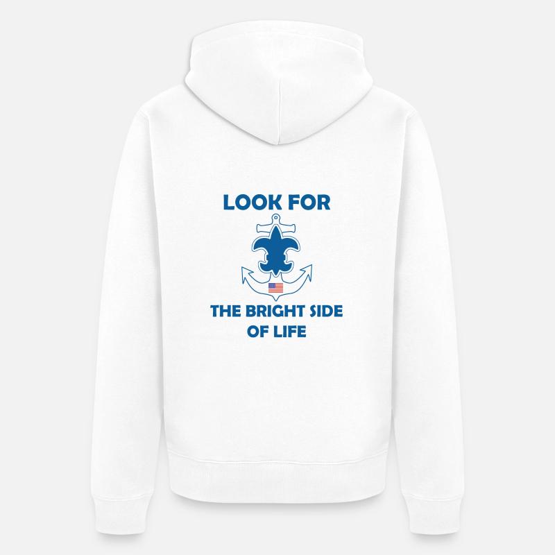 Scouts de mer Loi Vœu - Veste à capuche bio Premium Unisexe - blanc