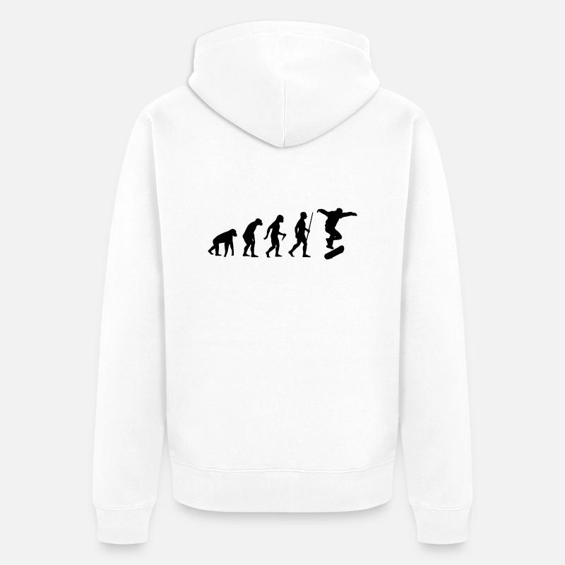 skateboard - Veste à capuche bio Premium Unisexe - blanc