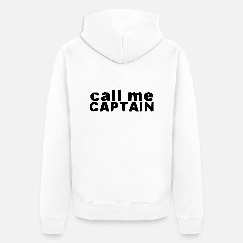appelez-moi capitaine - Veste à capuche bio Premium Unisexe - blanc