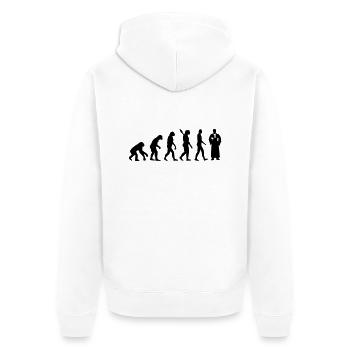 Évolution Juge - Veste à capuche bio Premium Unisexe - blanc - Dos - Thijin (182cm)