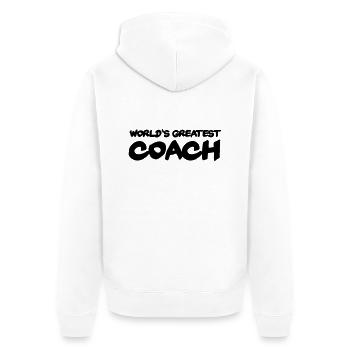 World's greatest Coach - Veste à capuche bio Premium Unisexe - blanc - Dos - Thijin (182cm)