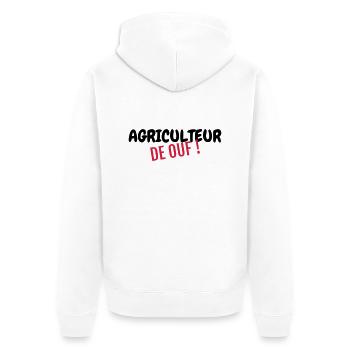 Agriculture / Agriculteur / Ferme / Paysan - Veste à capuche bio Premium Unisexe - blanc - Dos - Thijin (182cm)