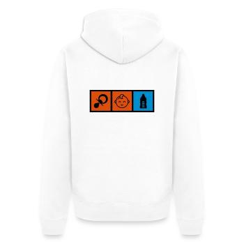 Kinderpflegerin / Kinder / Kind / Baby - Unisex Premium Bio Zip Hoodie - Weiß - Hinten - Thijin (182cm)