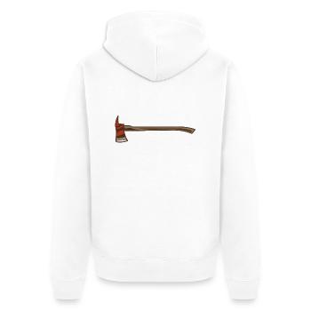 Outil de service d'incendie Axe - Veste à capuche bio Premium Unisexe - blanc - Dos - Thijin (182cm)