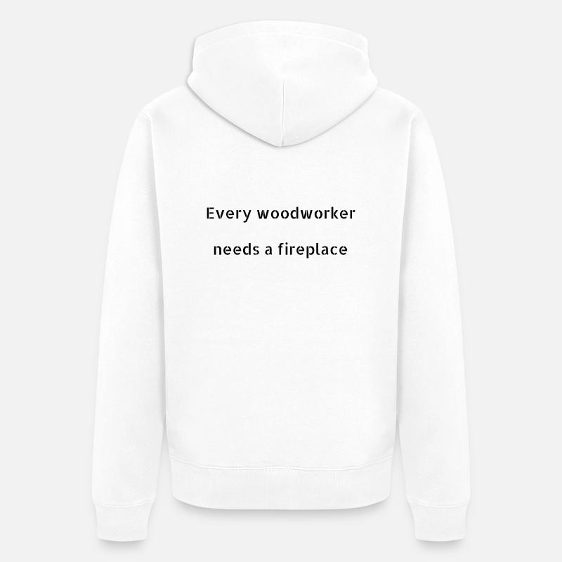 Plombier Funshirt présente l’idée - Veste à capuche bio Premium Unisexe - blanc