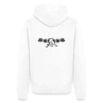 Eishockey Wintersport Eishockeyteam Geschenk - Unisex Premium Bio Zip Hoodie - Weiß - Hinten - Thijin (182cm)