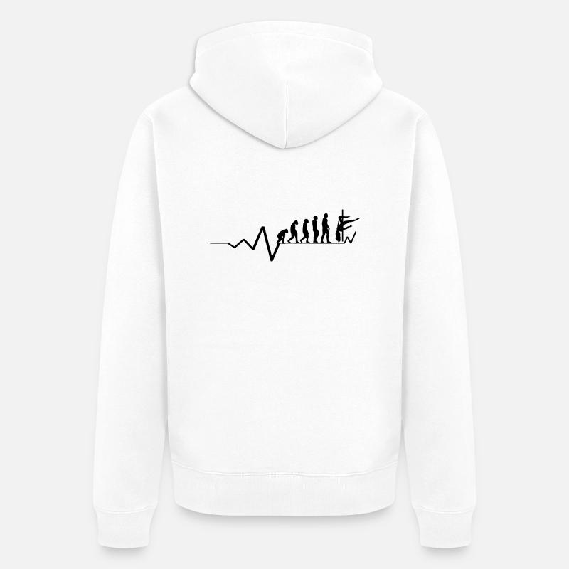 Dancing Dance Music - Unisex Premium Bio Zip Hoodie - Weiß