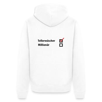 Chiffons millionnaire - Veste à capuche bio Premium Unisexe - blanc - Dos - Thijin (182cm)