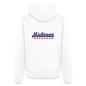 michigan - Veste à capuche bio Premium Unisexe - blanc - Dos - Thijin (182cm)