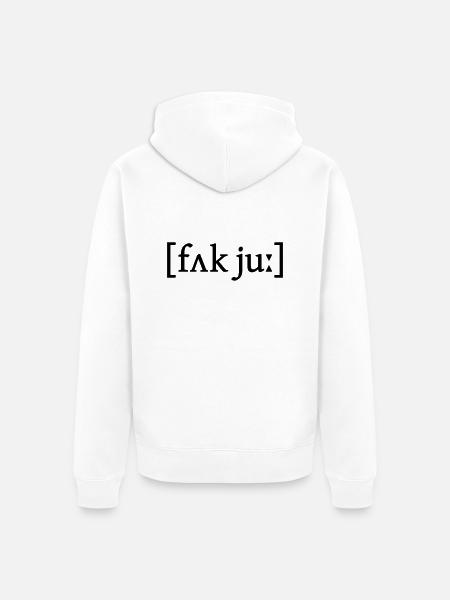IPA Fuck You - Unisex Premium Organic Zip Hoodie - white