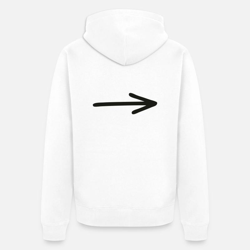 flèche - Veste à capuche bio Premium Unisexe - blanc