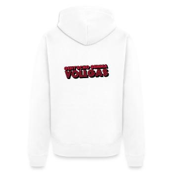Geht'scho Gemma Vollgas - Unisex Premium Bio Zip Hoodie - Weiß - Hinten - Thijin (182cm)
