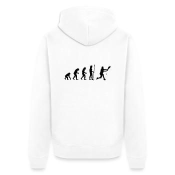 evolution_tennis1 - Unisex Premium Organic Zip Hoodie - white - Back - Thijin (182cm)