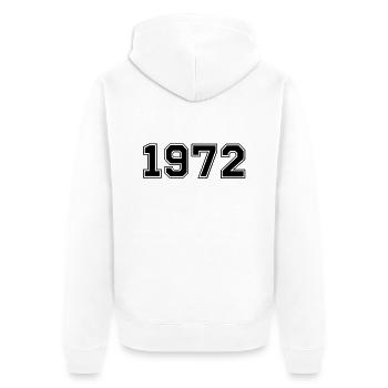 1972 - Veste à capuche bio Premium Unisexe - blanc - Dos - Thijin (182cm)