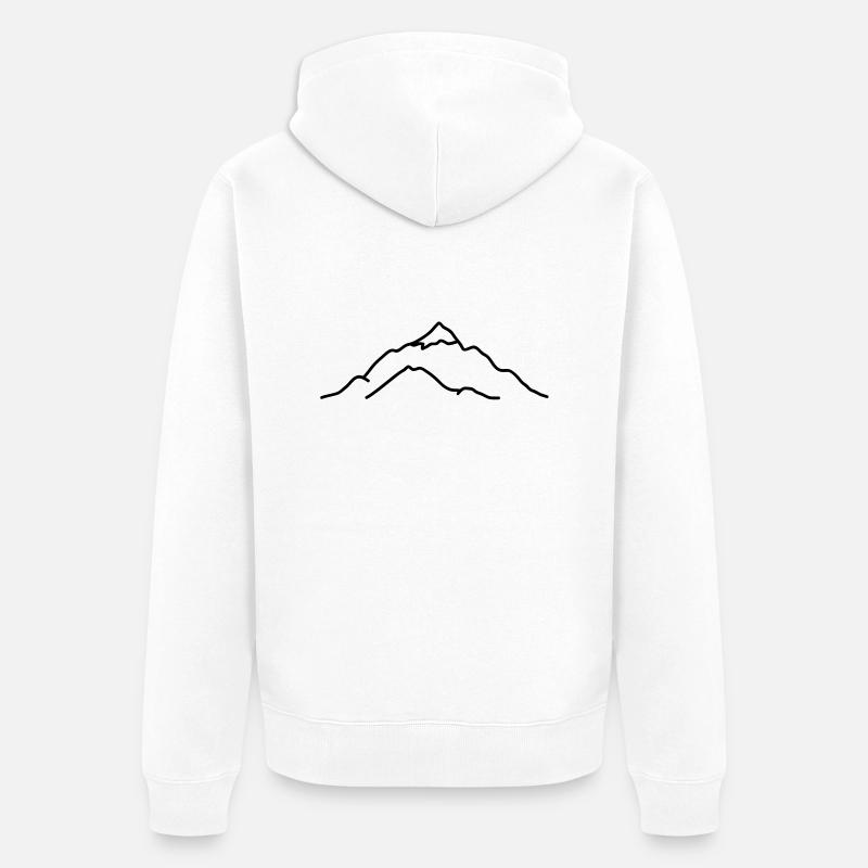 mountain - Veste à capuche bio Premium Unisexe - blanc