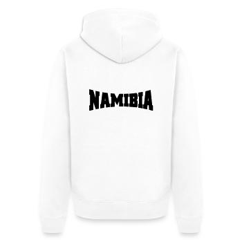 Namibie logo - Veste à capuche bio Premium Unisexe - blanc - Dos - Thijin (182cm)