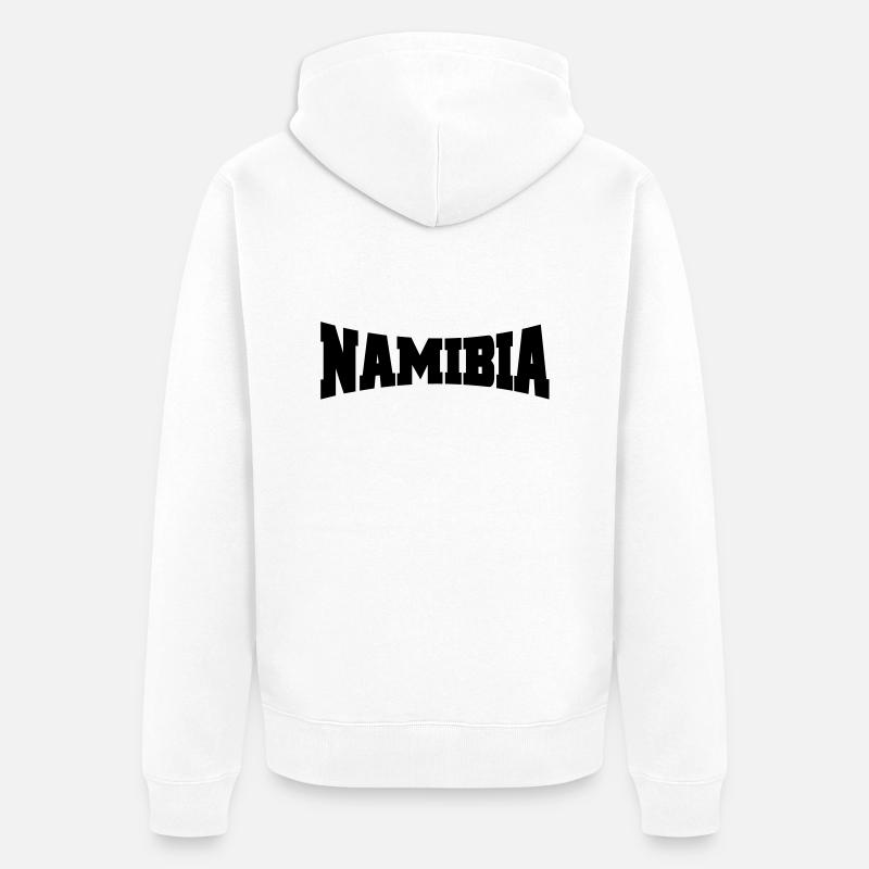 Namibie logo - Veste à capuche bio Premium Unisexe - blanc