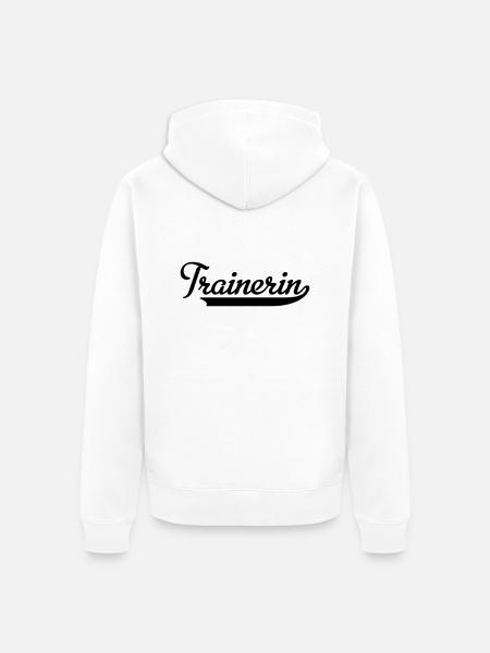 Trainerin - Unisex Premium Bio Zip Hoodie - Weiß