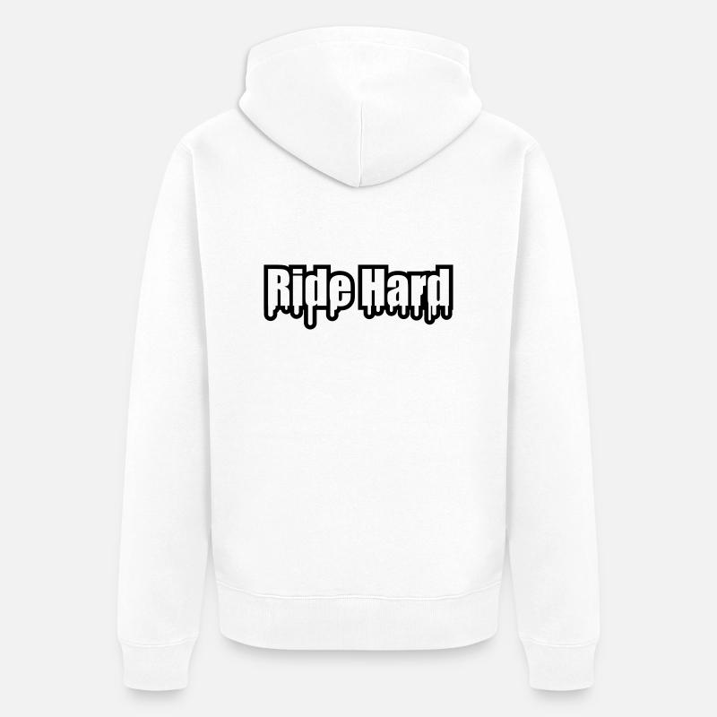 Ride Hard Graffiti - Veste à capuche bio Premium Unisexe - blanc