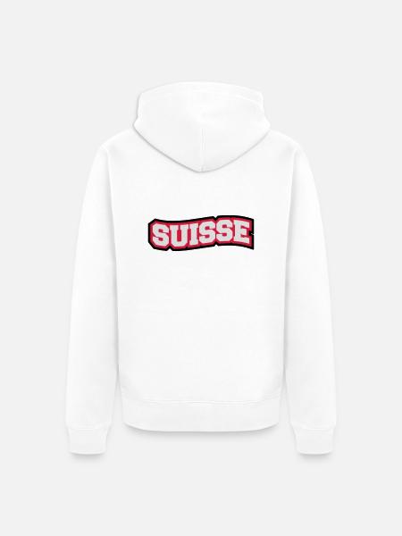 Suisse Design - Unisex Premium Organic Zip Hoodie - white