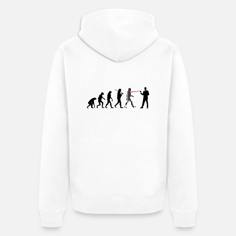 evolution nsa - Unisex Premium Bio Zip Hoodie - Weiß