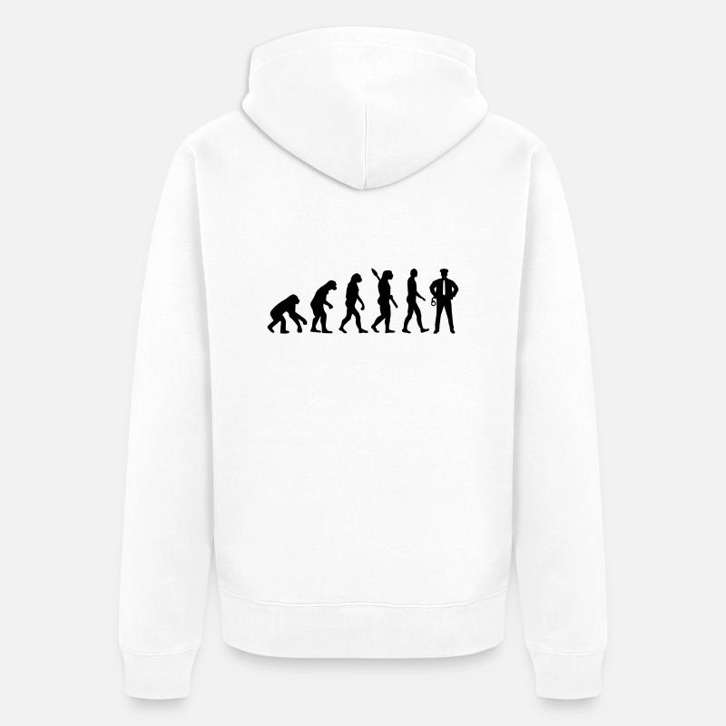 Evolution Police - Veste à capuche bio Premium Unisexe - blanc