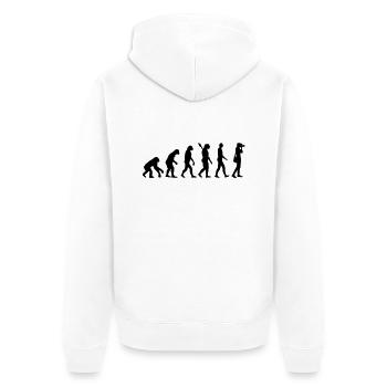 Evolution Photographer - Unisex Premium Organic Zip Hoodie - white - Back - Thijin (182cm)