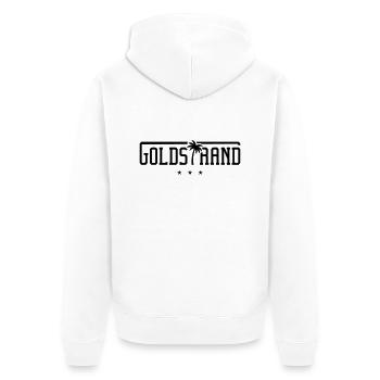 goldstrand palm - Unisex Premium Bio Zip Hoodie - Weiß - Hinten - Thijin (182cm)