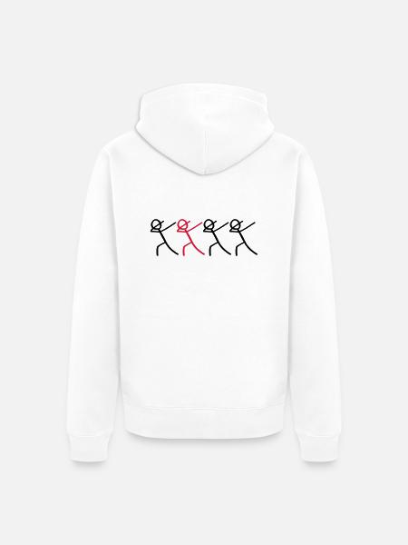 dabbing team figures - Unisex Premium Bio Zip Hoodie - Weiß