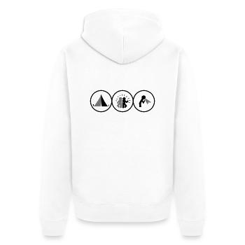 Festival - Veste à capuche bio Premium Unisexe - blanc - Dos - Thijin (182cm)
