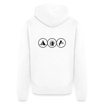 Festival - Veste à capuche bio Premium Unisexe - blanc - Dos - Thijin (182cm)