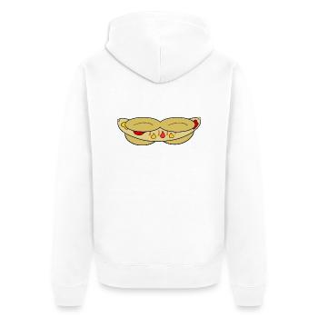 Bratwurst - Unisex Premium Bio Zip Hoodie - Weiß - Hinten - Thijin (182cm)