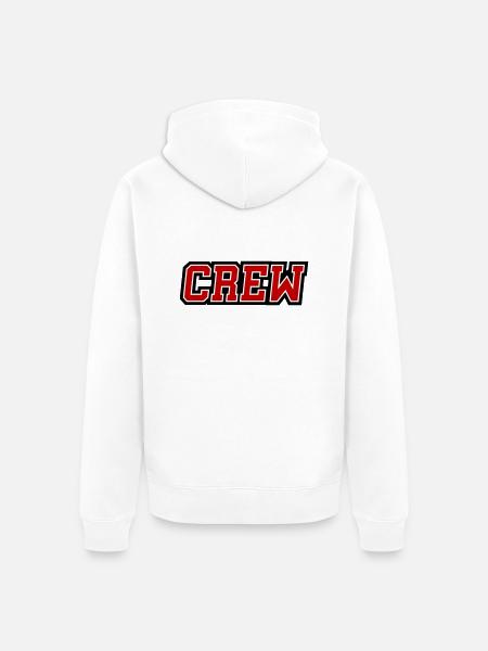 Crew - Unisex Premium Organic Zip Hoodie - white