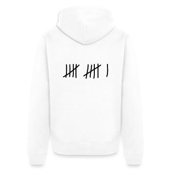 tage_zaehlen_11 - Unisex Premium Bio Zip Hoodie - Weiß - Hinten - Thijin (182cm)
