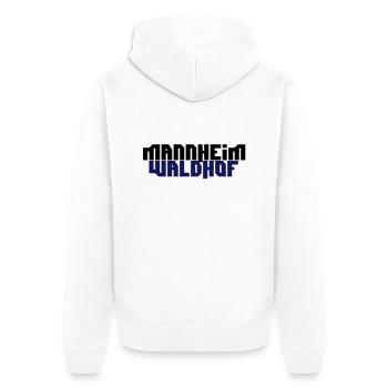 mannheim waldhof - Unisex Premium Bio Zip Hoodie - Weiß - Hinten - Thijin (182cm)