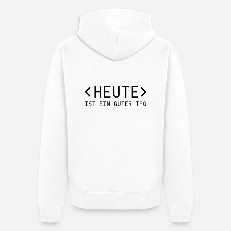 Today Day - Coder - Unisex Premium Organic Zip Hoodie - white