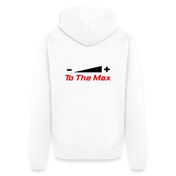 To The Max - Unisex Premium Bio Zip Hoodie - Weiß - Hinten - Thijin (182cm)