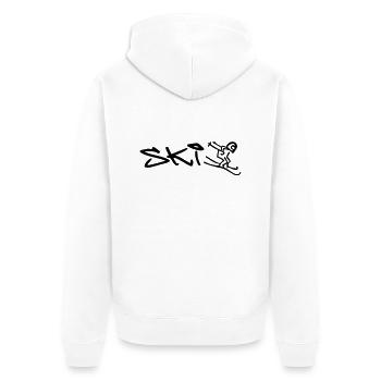 Ski alpin d’hiver - Veste à capuche bio Premium Unisexe - blanc - Dos - Thijin (182cm)