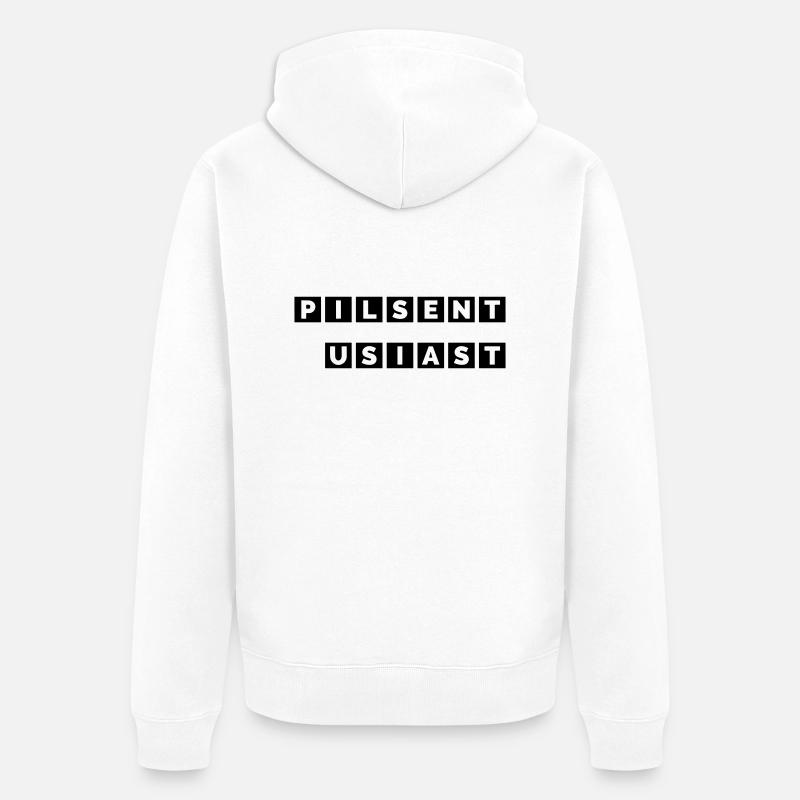 Passionné de Pils - Veste à capuche bio Premium Unisexe - blanc
