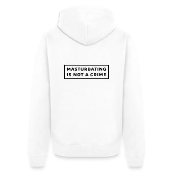 masturbating is not a crime - Veste à capuche bio Premium Unisexe - blanc - Dos - Thijin (182cm)