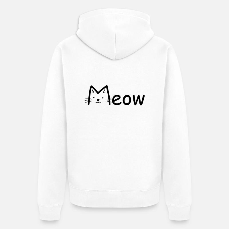 Cat - Unisex Premium Bio Zip Hoodie - Weiß