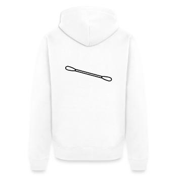 cotton_swab - Veste à capuche bio Premium Unisexe - blanc - Dos - Thijin (182cm)