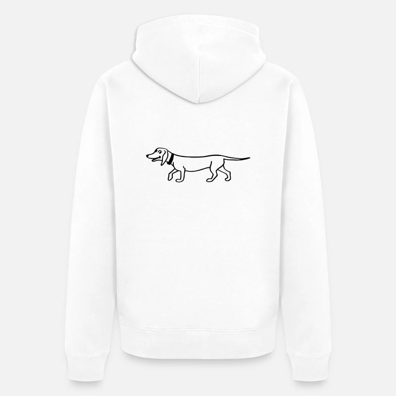 Teckel - Veste à capuche bio Premium Unisexe - blanc