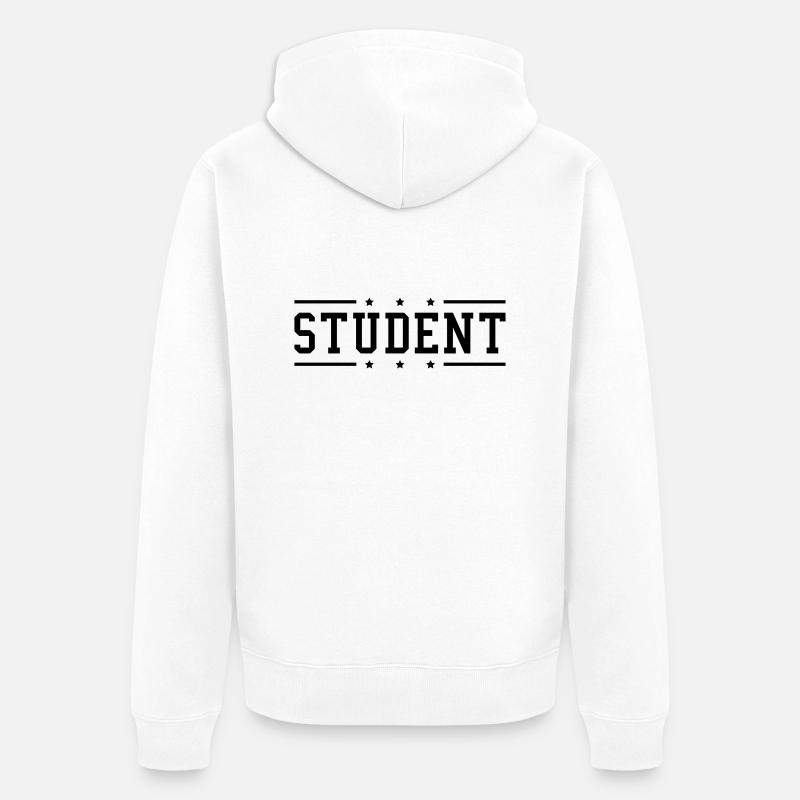 student_du1 - Veste à capuche bio Premium Unisexe - blanc