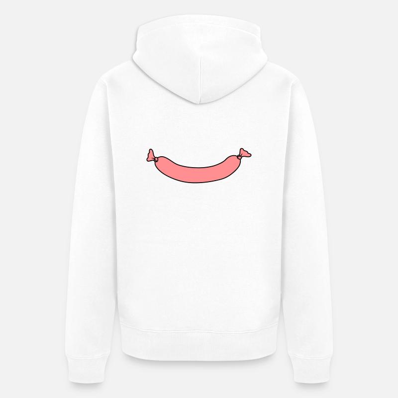 Sausage - Veste à capuche bio Premium Unisexe - blanc