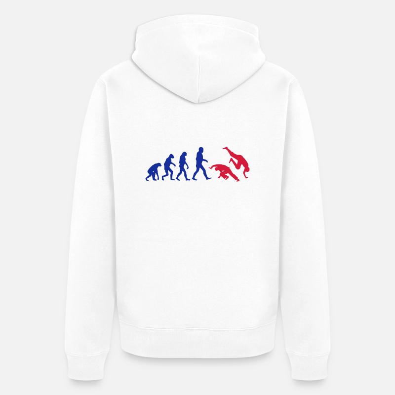 Capoeira Evolution logo - Veste à capuche bio Premium Unisexe - blanc